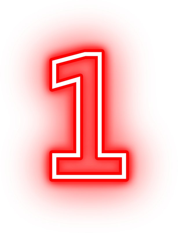 Red Neon Number One